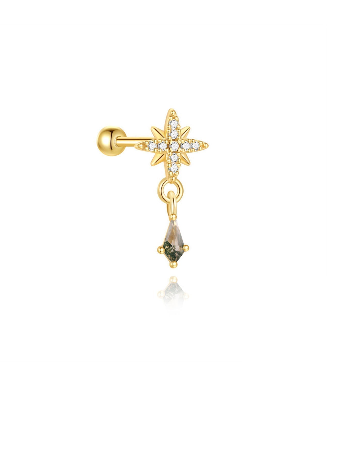 Johana – Orecchini in oro dalla silhouette delicata.