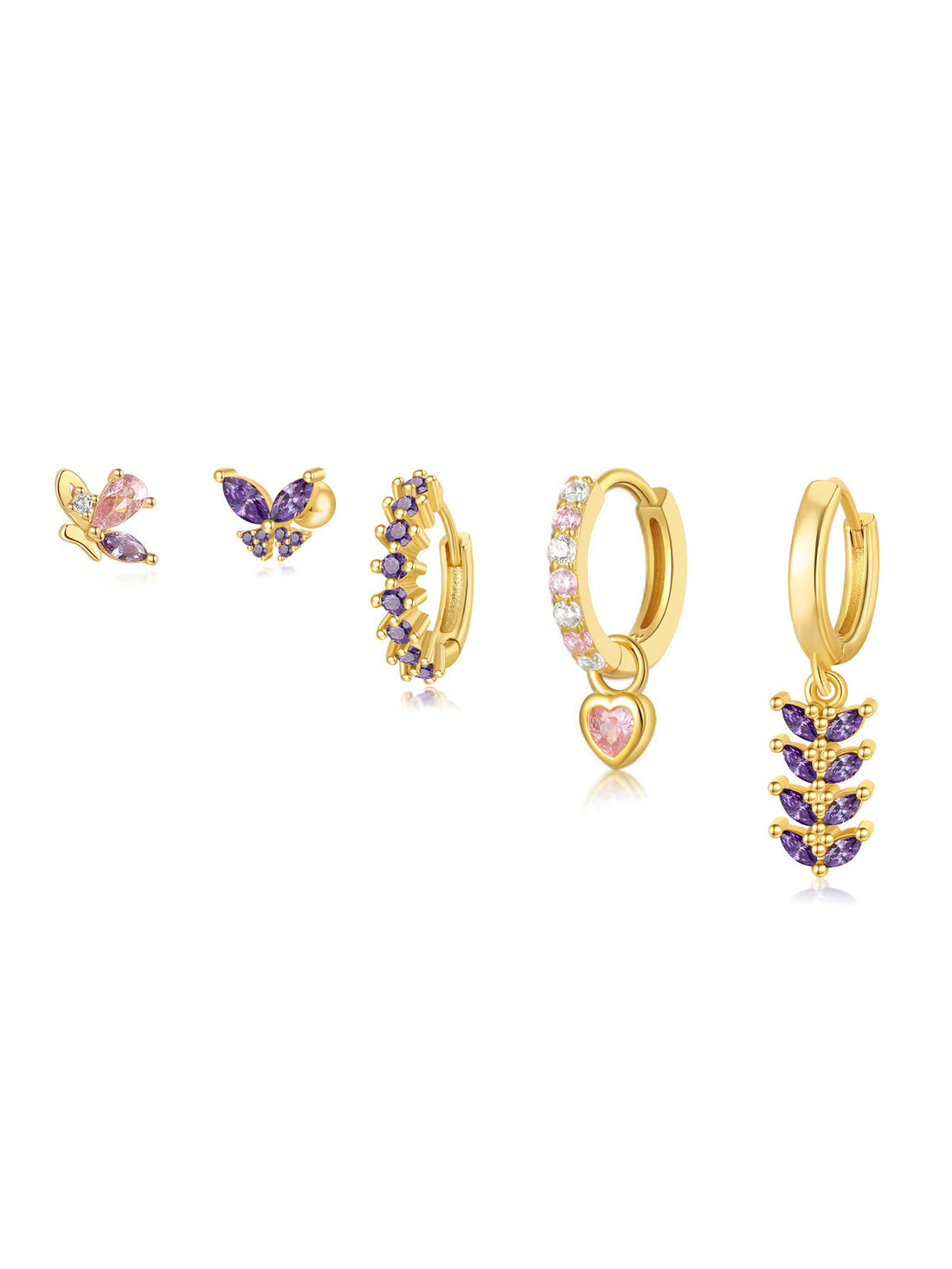 Greta – Delicati orecchini in oro con movimento discreto.