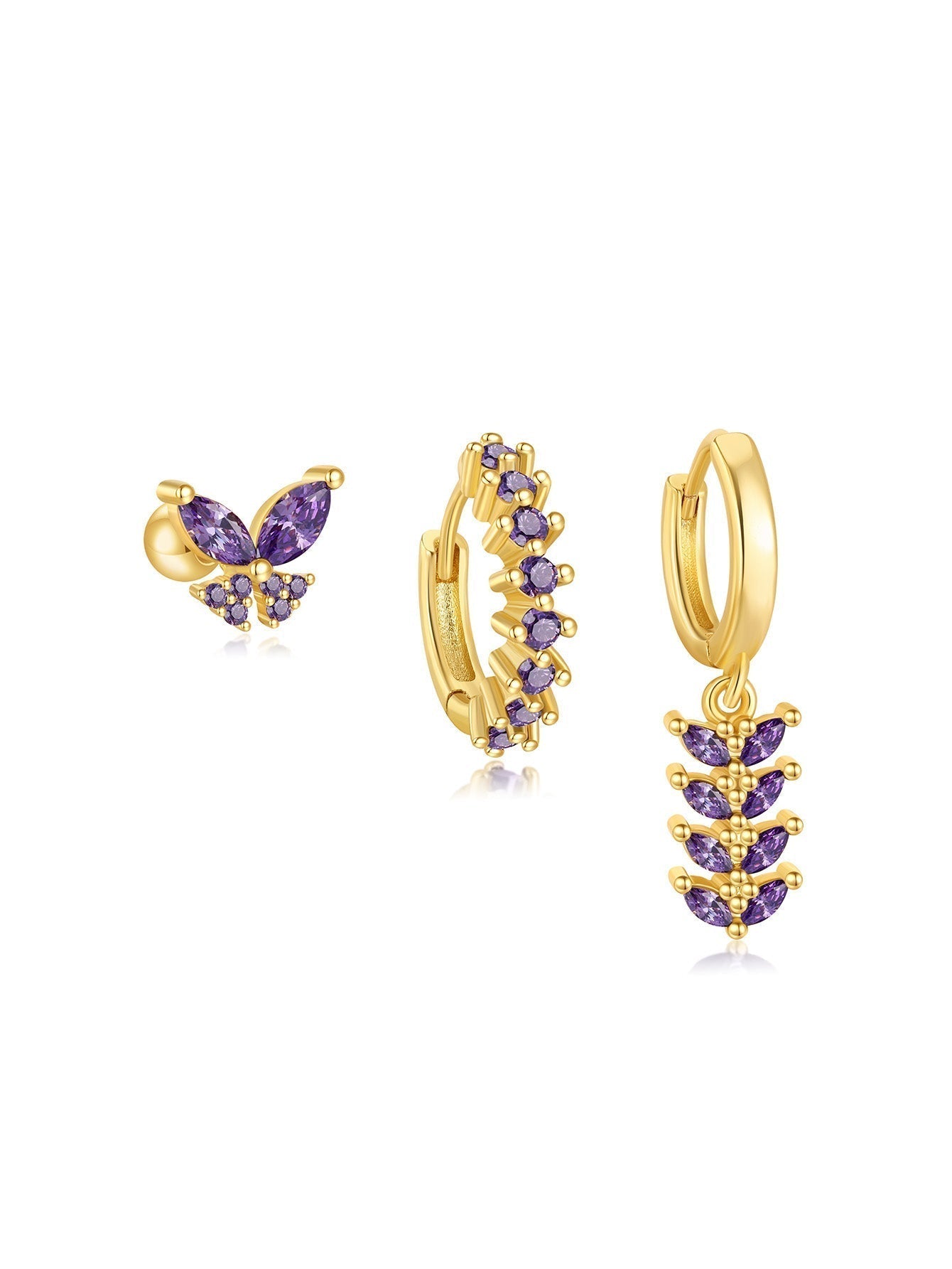 Greta – Delicati orecchini in oro con movimento discreto.