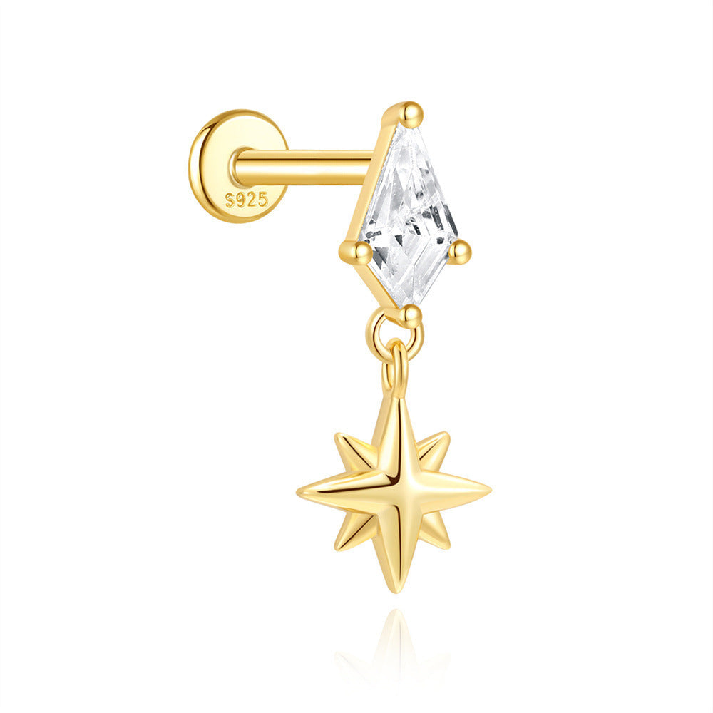 Valentina – Jemné zlaté náušnice s jemným zakřivením.