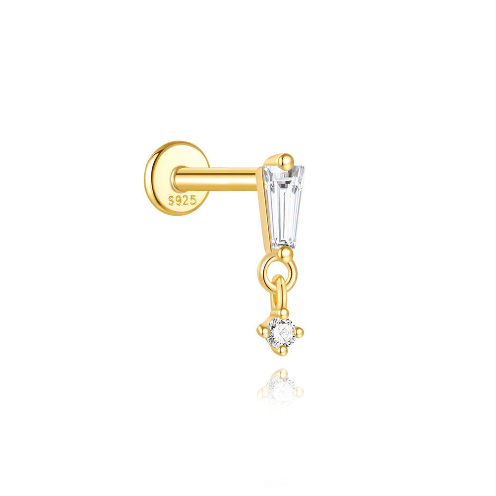 Valentina – Jemné zlaté náušnice s jemným zakřivením.