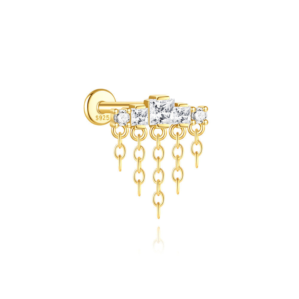 Valentina – Jemné zlaté náušnice s jemným zakřivením.