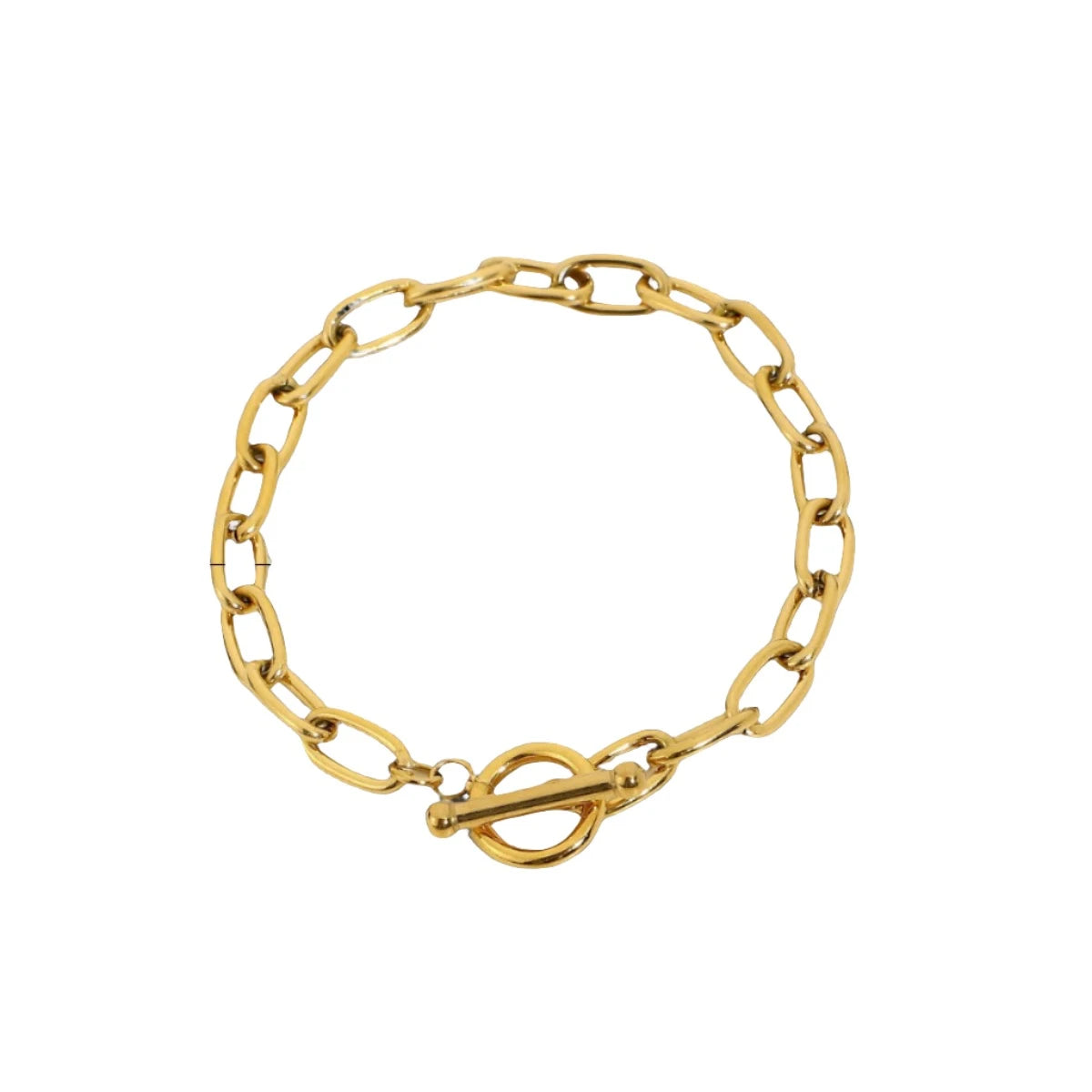 Tereza – Bracciale in oro con effetto doppia catena.