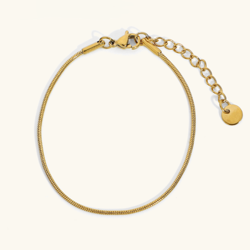 Carina – Bracciale in oro con struttura in platino lucido.