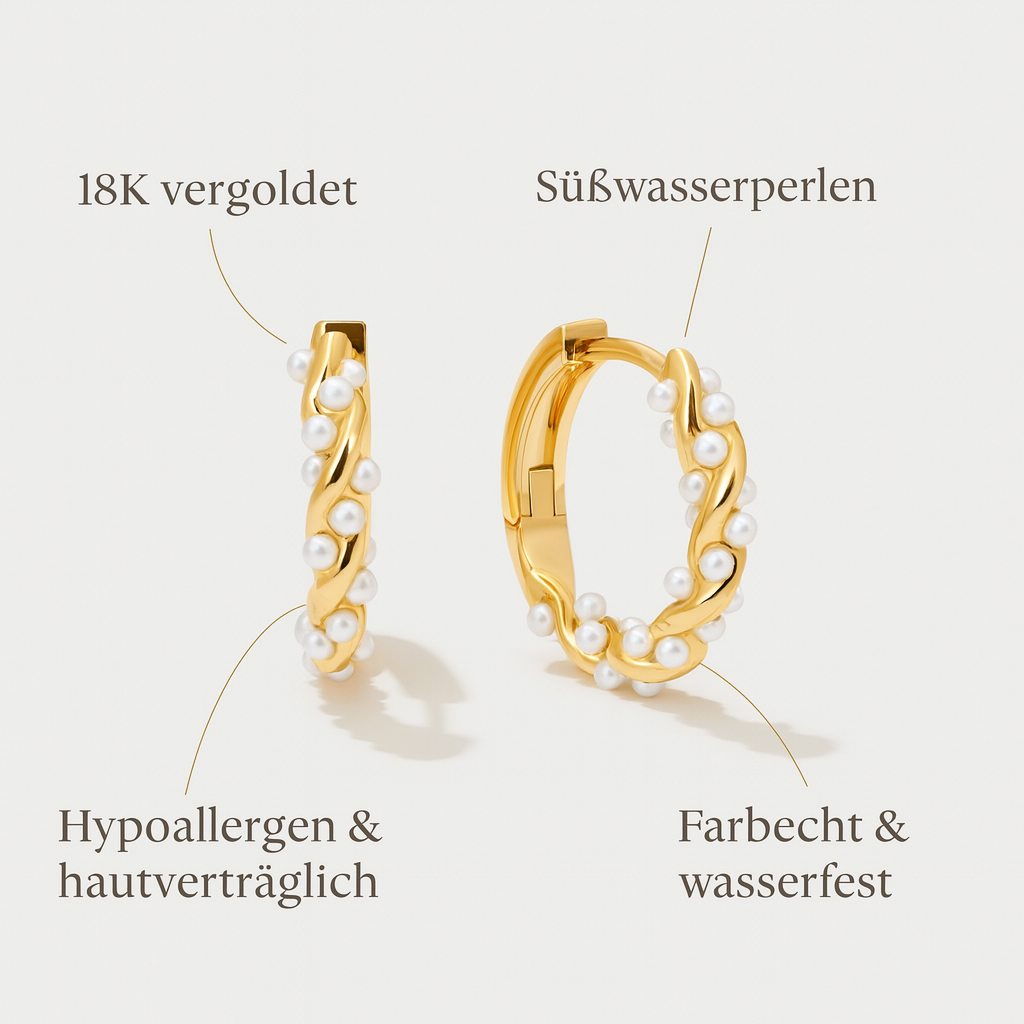 Viktorie-Lena – Orecchini dorati con delicata texture