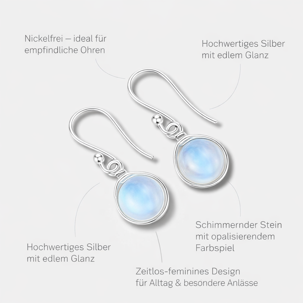 Andrea – Orecchini senza tempo in pietra di lun