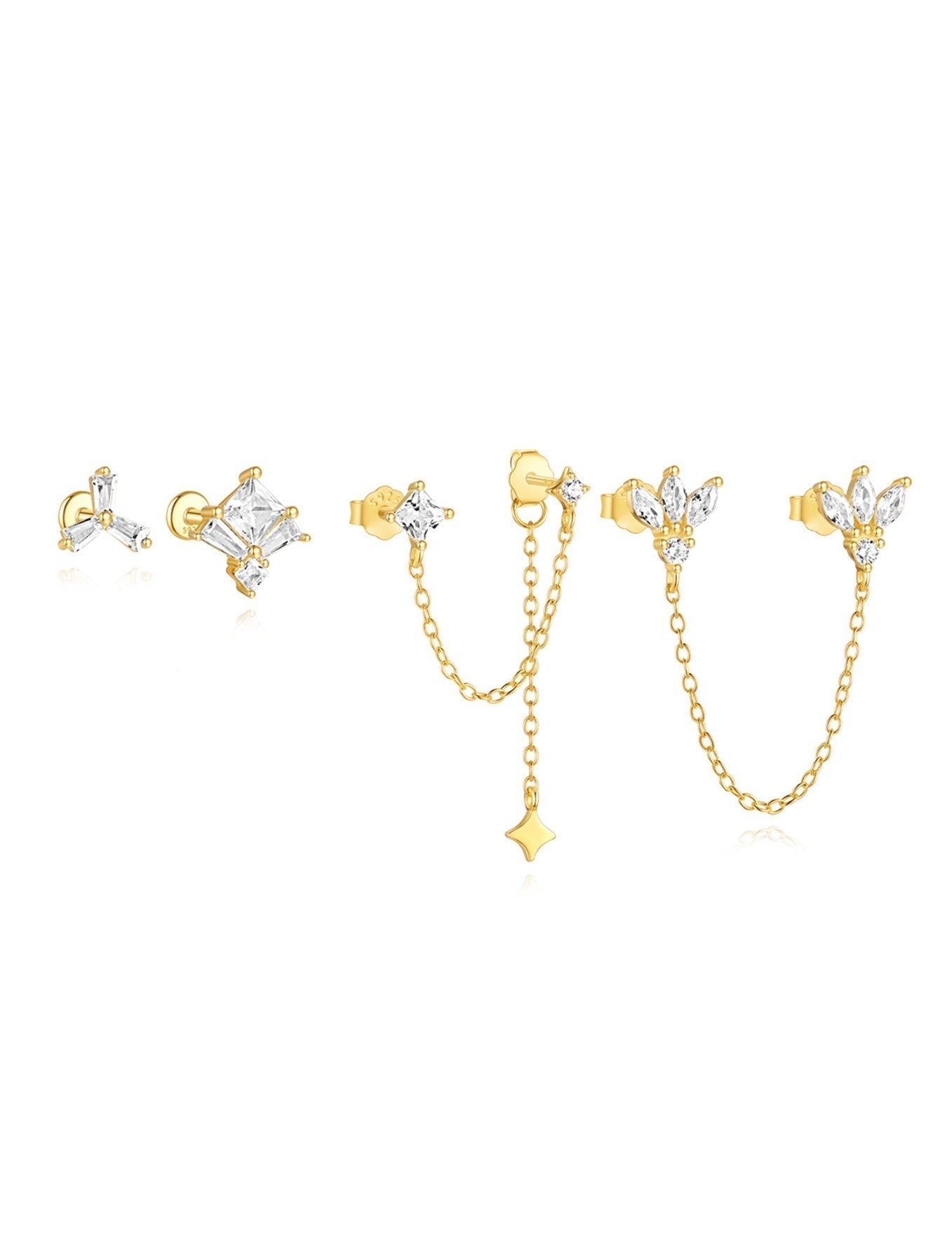 Leonie-Klara – Delicati orecchini in oro con lucentezza.