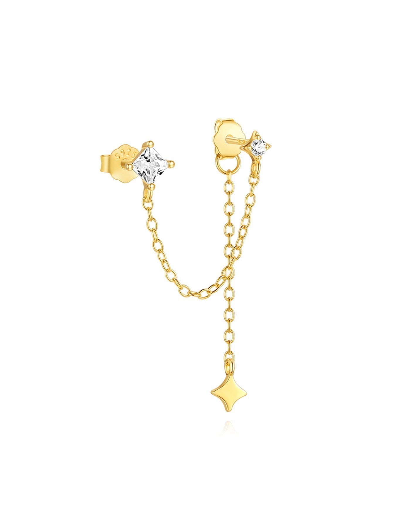 Leonie-Klara – Delicati orecchini in oro con lucentezza.