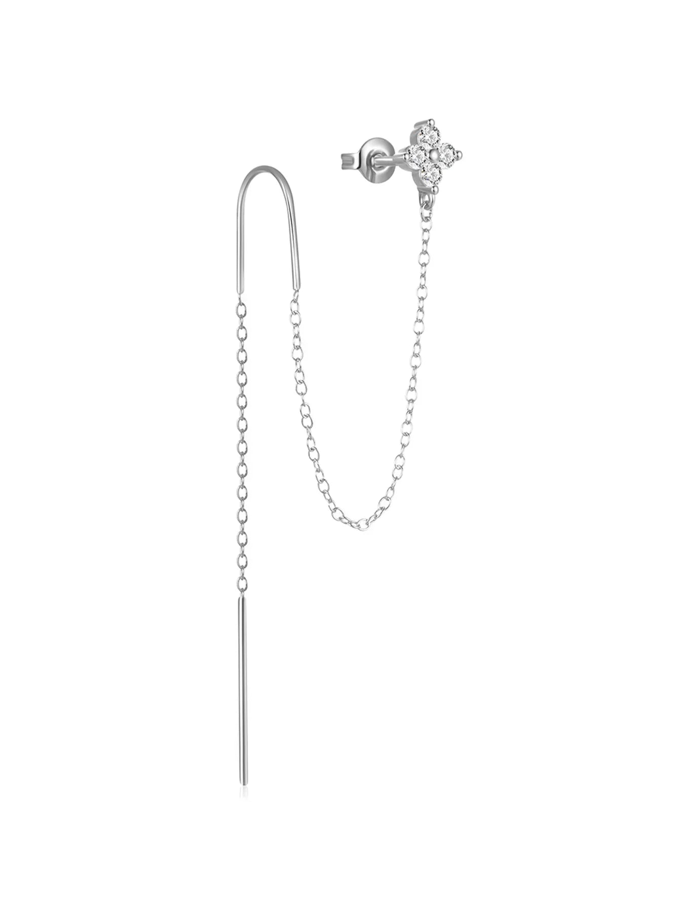 Clarissa – Orecchini in oro dalla delicata forma quadrata.