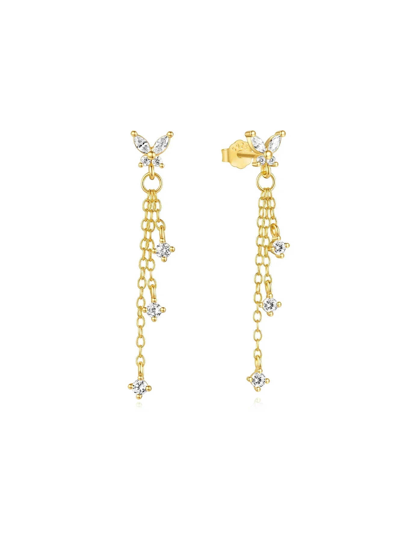 Carina – Orecchini in oro dalla lucentezza delicata.