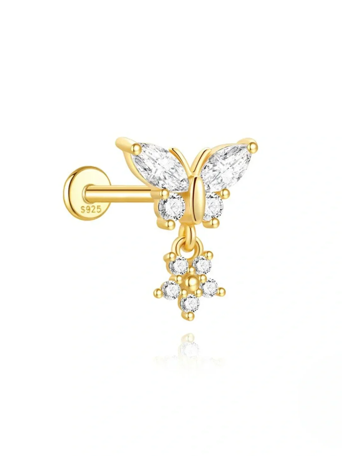 Irina – Orecchini in oro dalla silhouette strutturata.