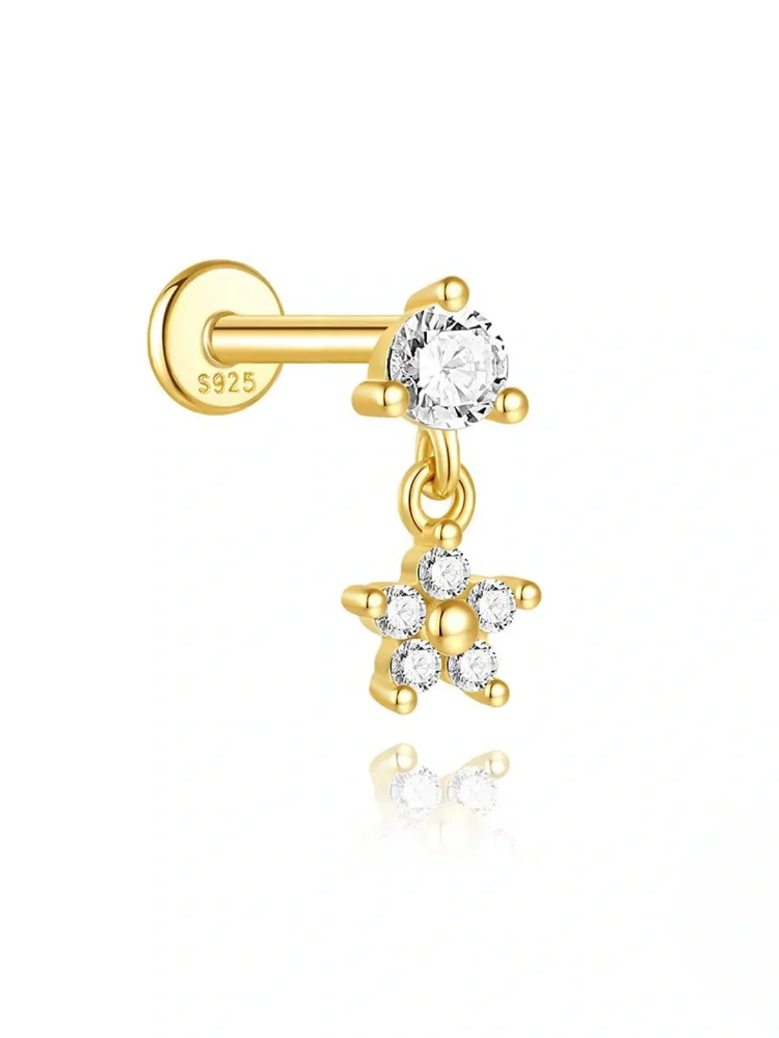 Irina – Orecchini in oro dalla silhouette strutturata.