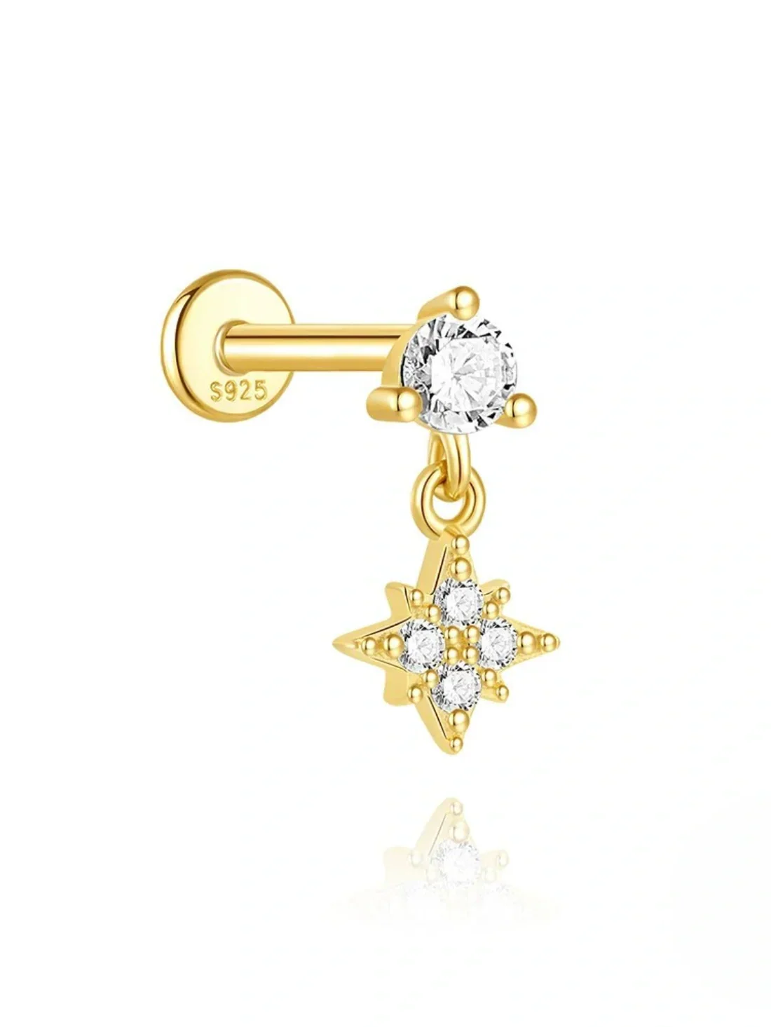 Irina – Orecchini in oro dalla silhouette strutturata.