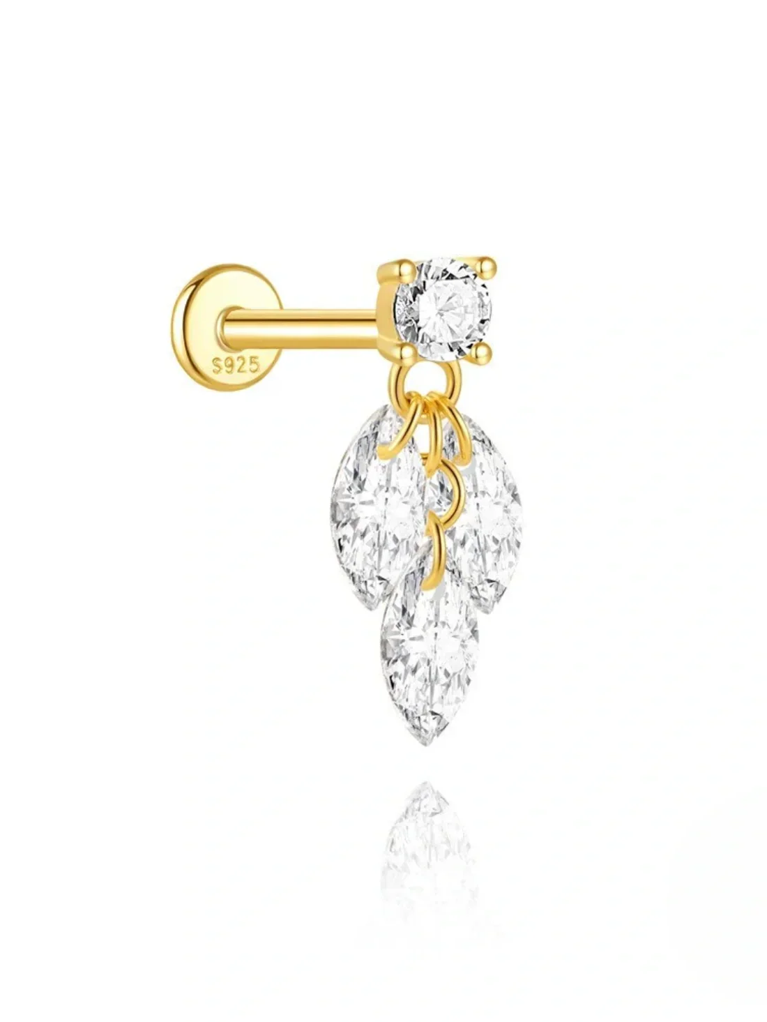 Irina – Orecchini in oro dalla silhouette strutturata.