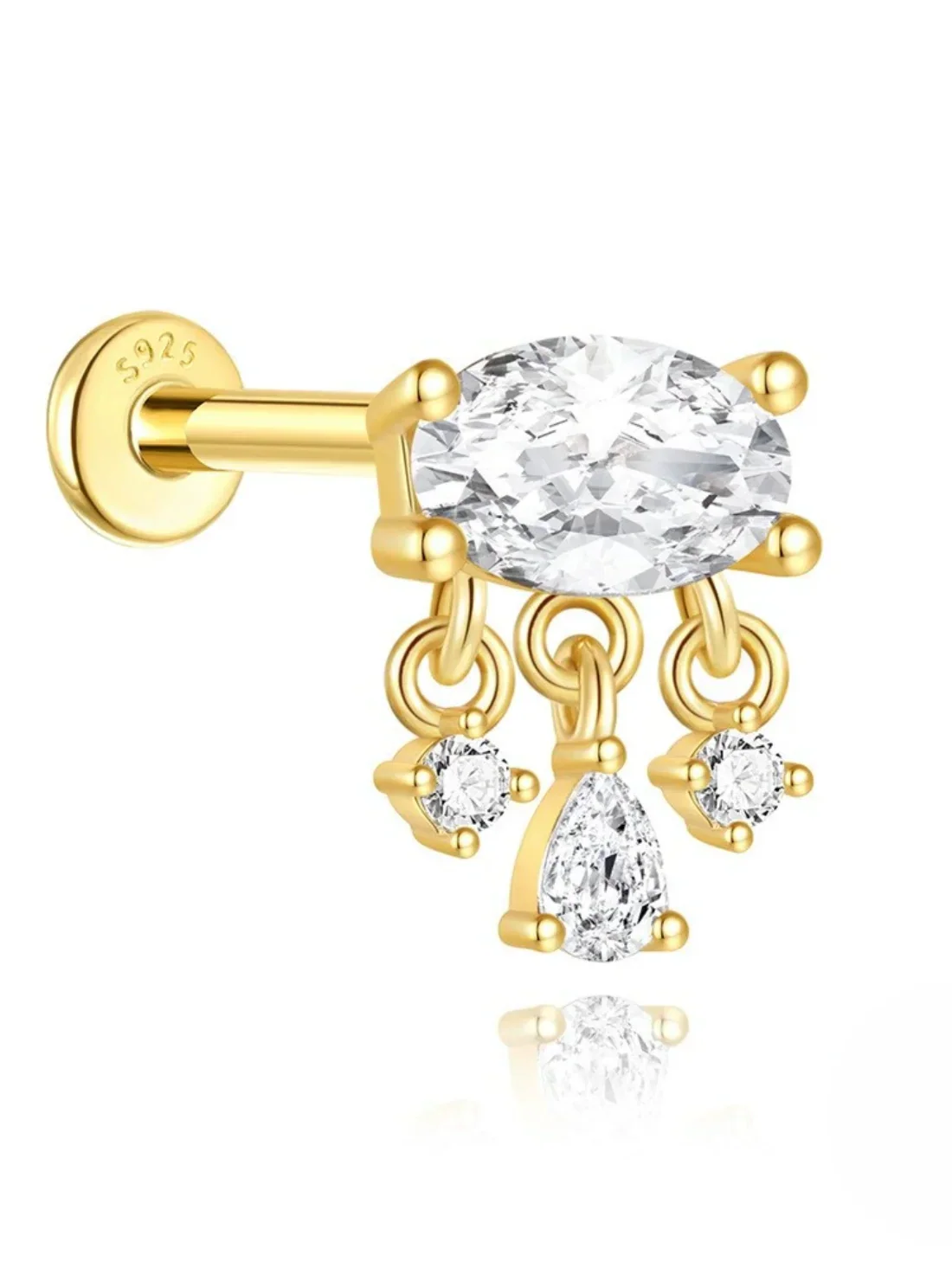 Irina – Orecchini in oro dalla silhouette strutturata.