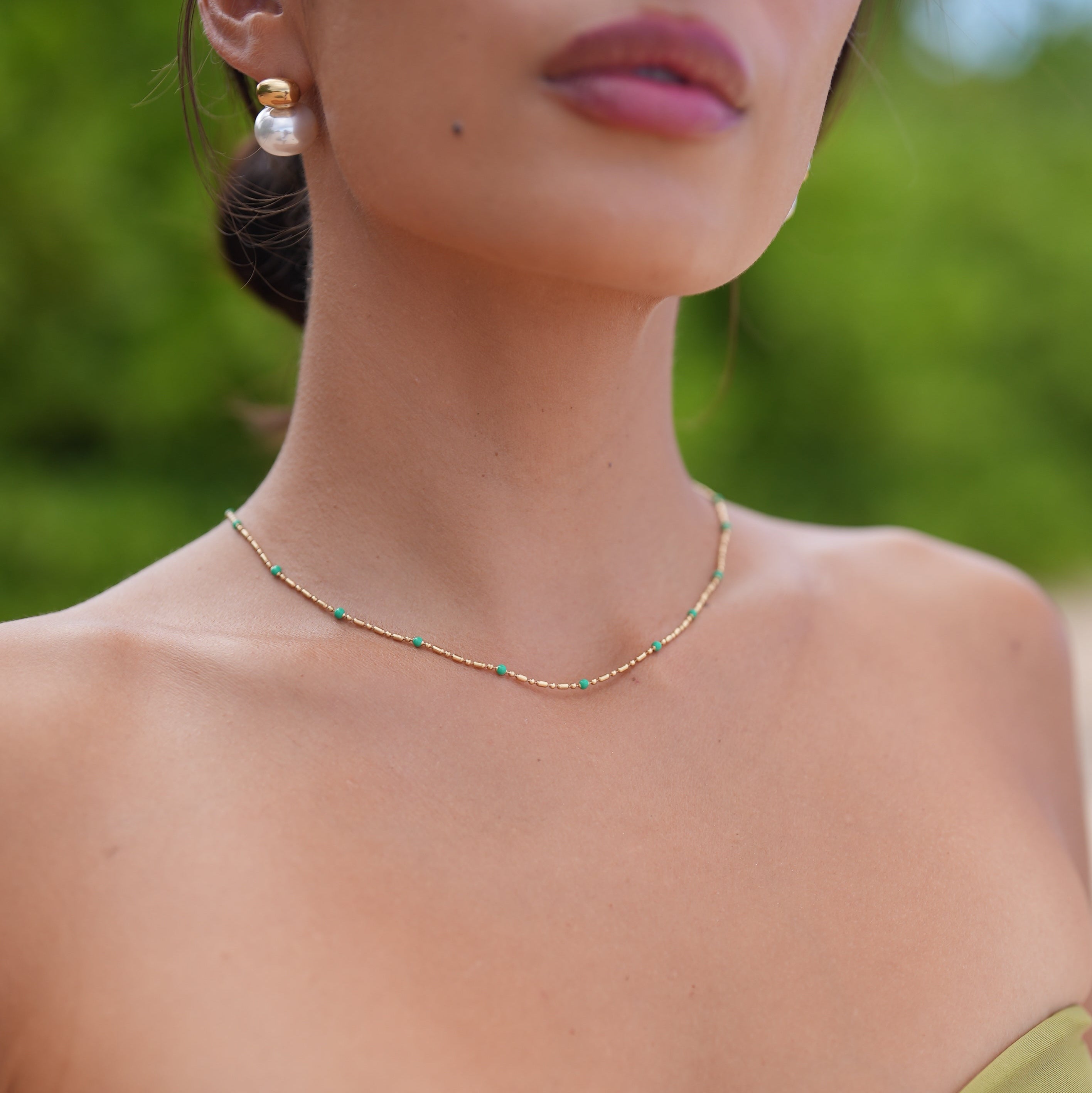 Marlena – Collana dorata semplice con profilo liscio