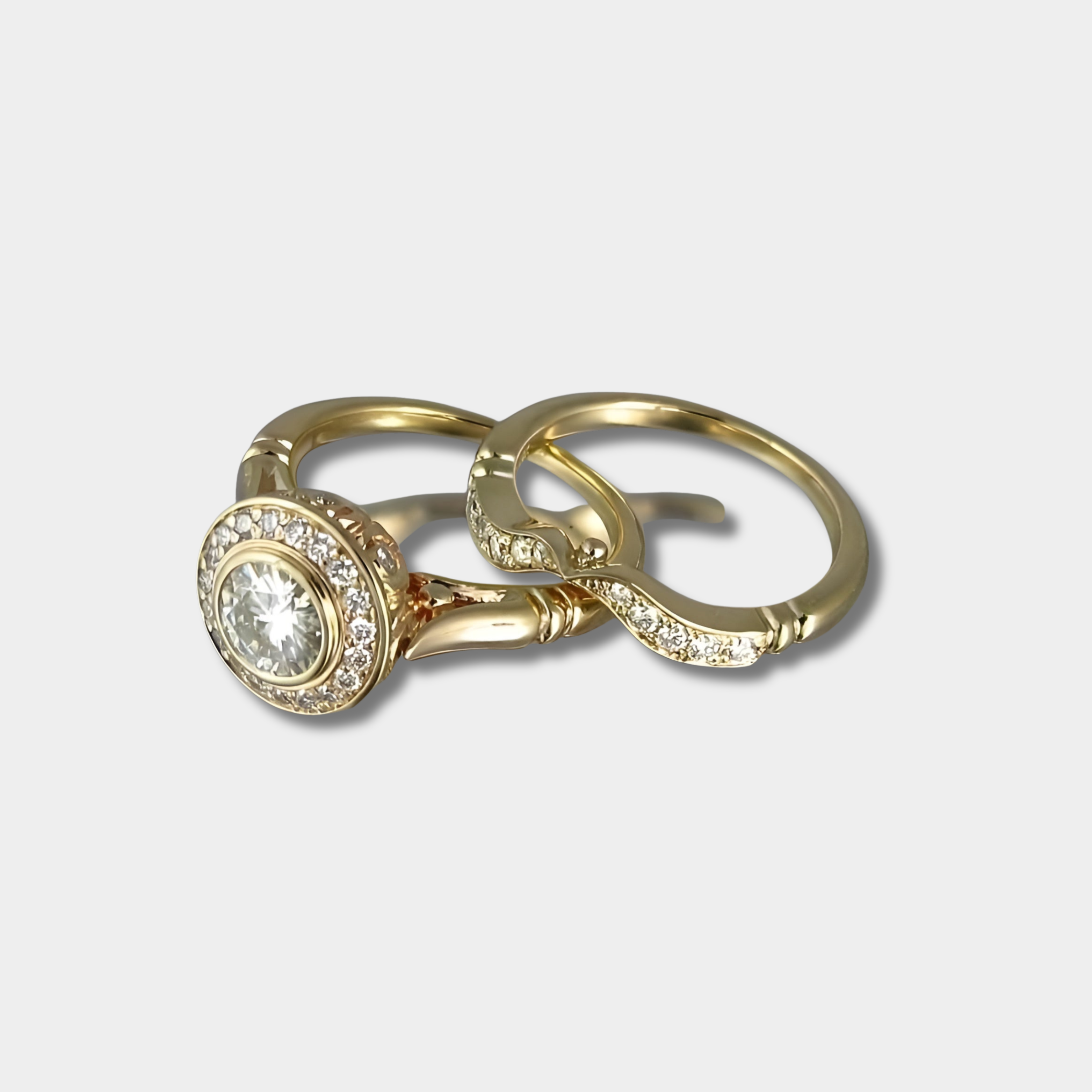 Lena – Set di anelli vintage dorati