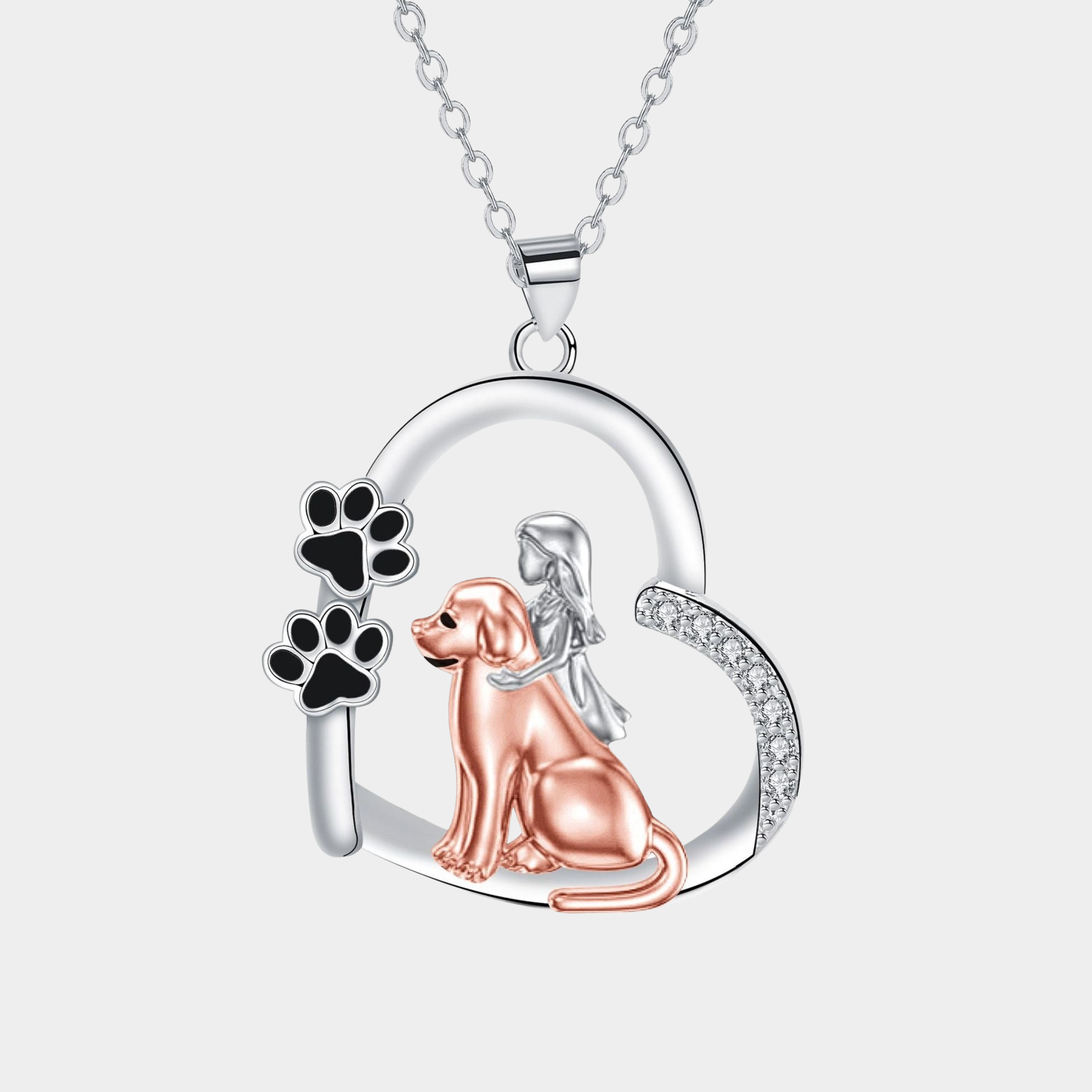 Collana a forma di cuore per cani e ragazze