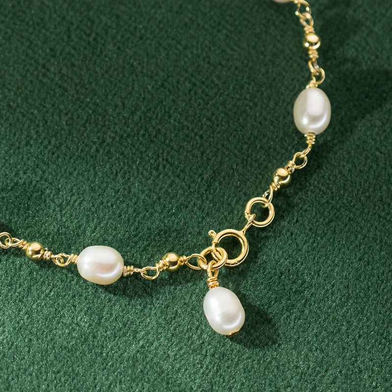 Pavla – Bracciale di perle pregiate con chiusura in oro.