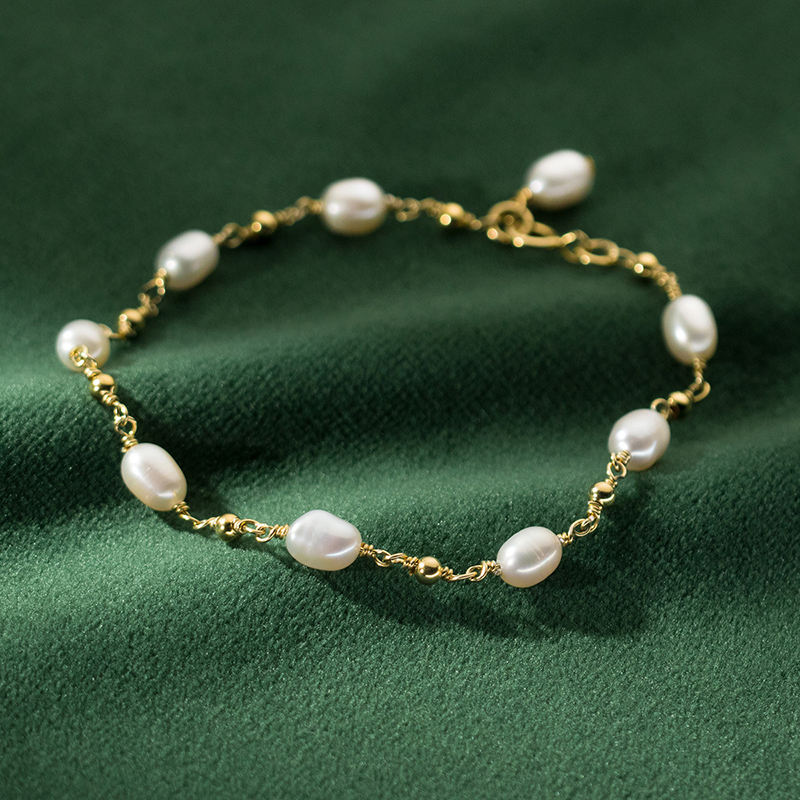 Pavla – Bracciale di perle pregiate con chiusura in oro.