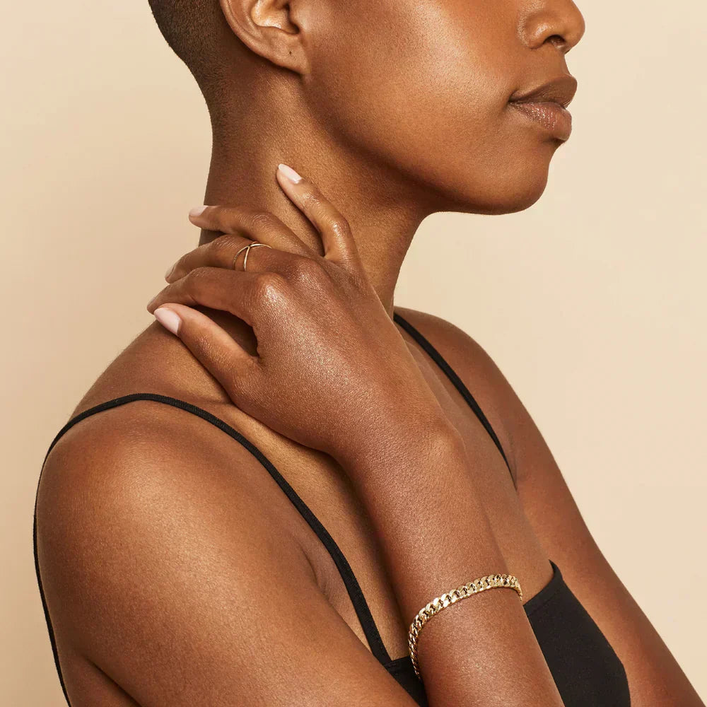 Bracciale cubano vintage | Oro