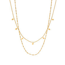 Helena – Collana discreta in oro con ciondolo geometrico.
