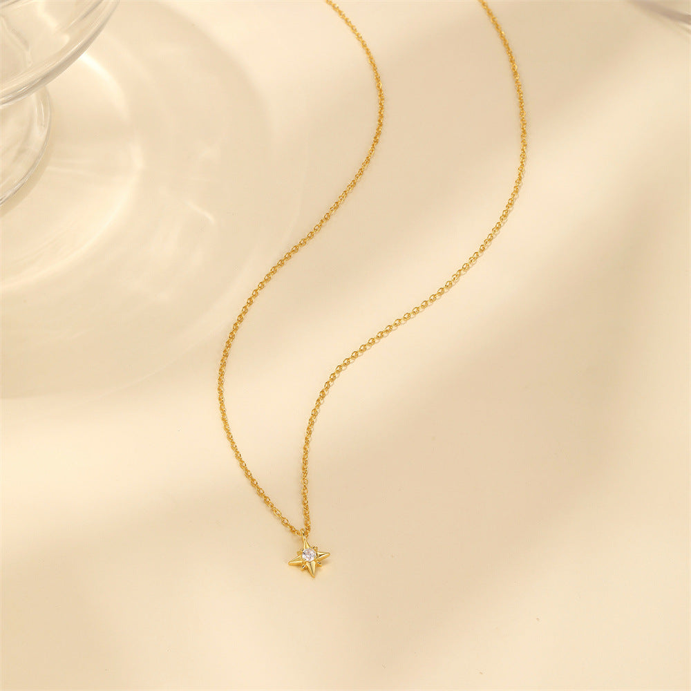 Lina – Collana in argento delicata con medaglione rotondo