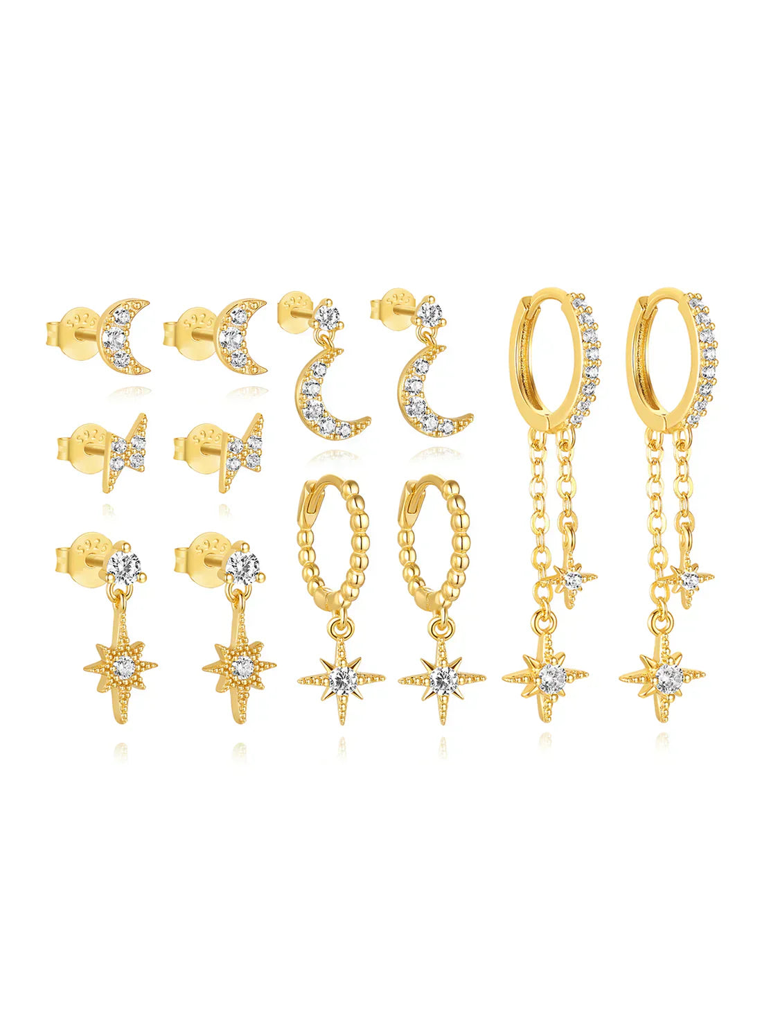 Pavlína – Delicati orecchini in oro dal look moderno.