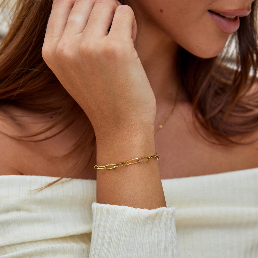 Bracciale in oro con perline