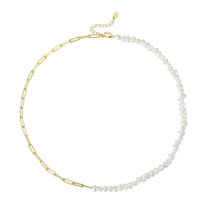 Livia – Collana dorata delicata con struttura a maglie