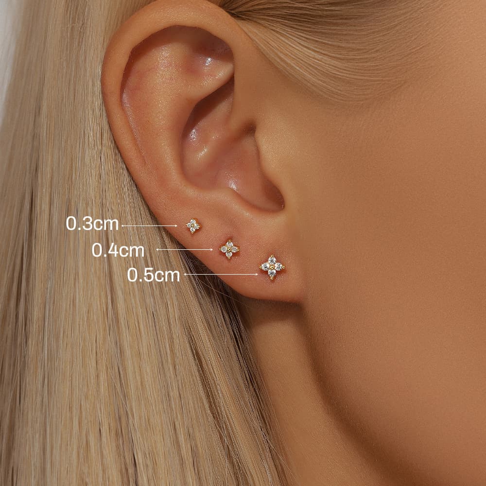 Tereza – Delicati cerchi dorati con un accento scintillante.