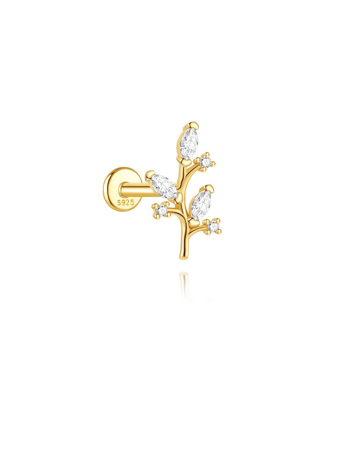 Elisa – Zlaté náušnice s geometrickým akcentem.