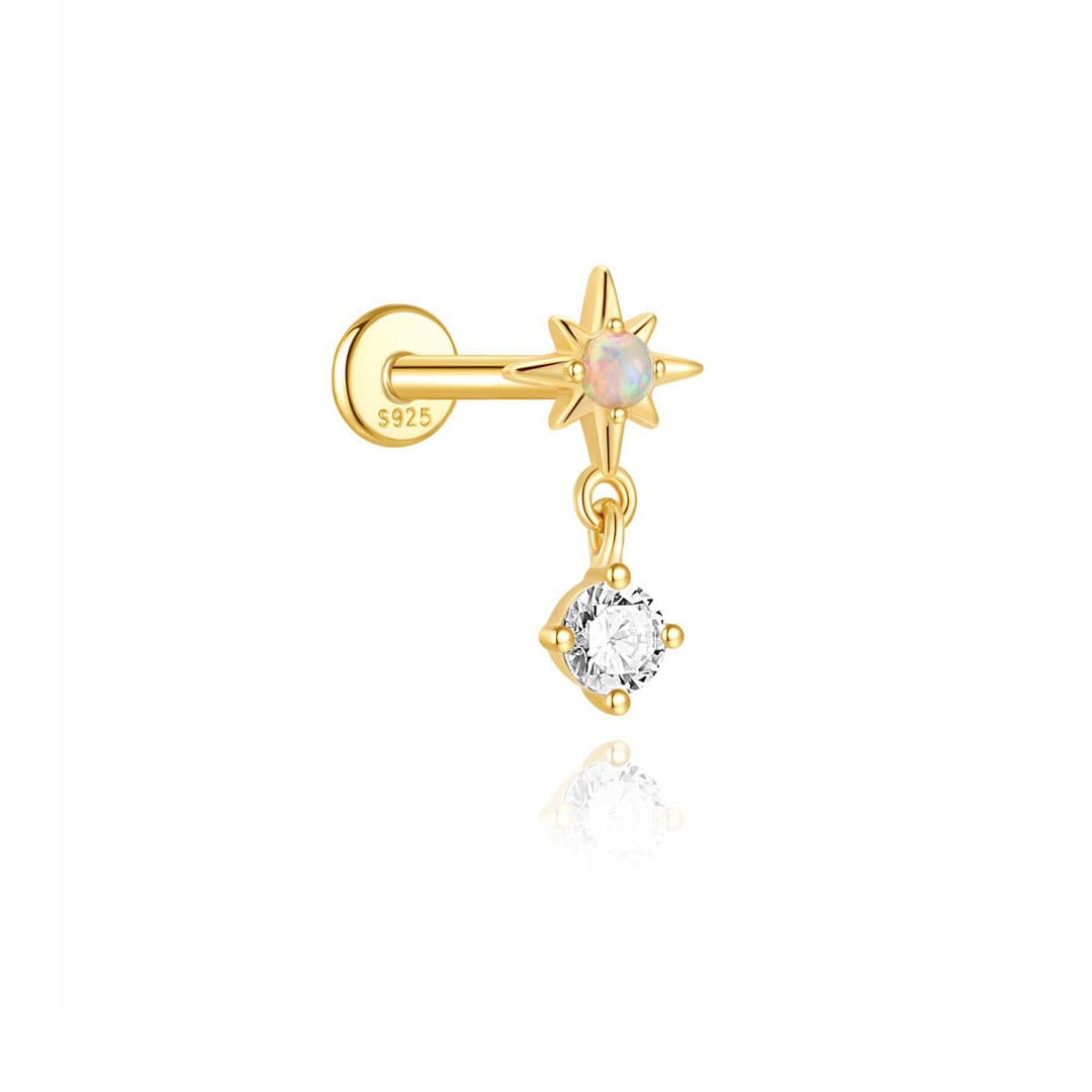 Kateřina – Delicati orecchini in oro con movimento.