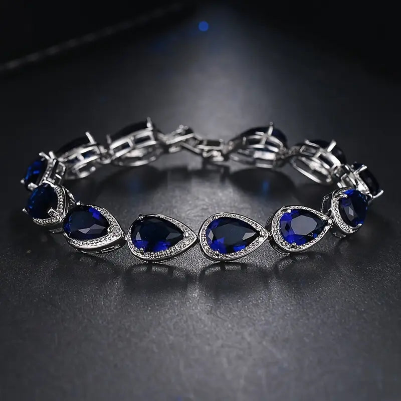 Victoria – Bracciale con zaffiri sfaccettati.