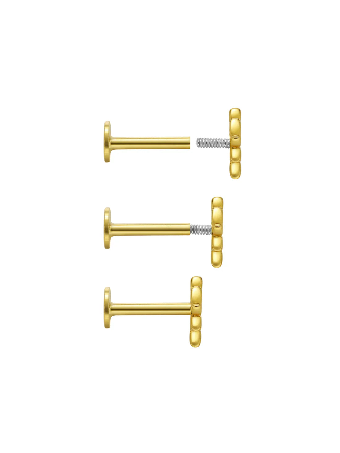 Kateřina – Orecchini in oro dalla curva delicata.