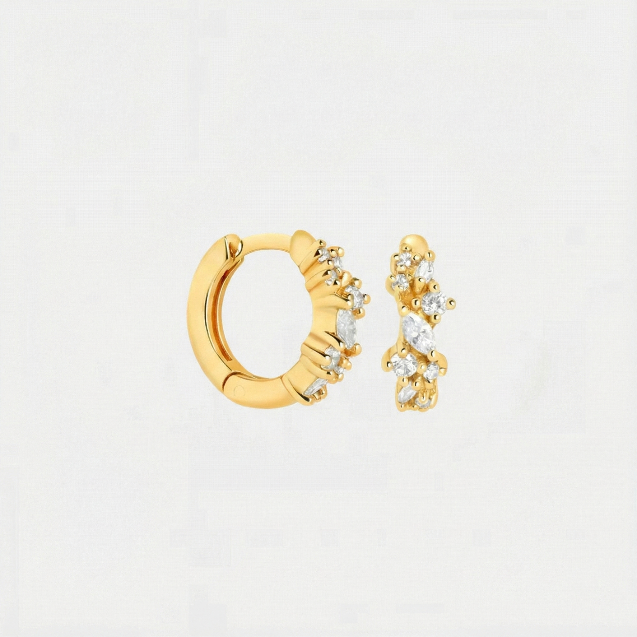 Orecchini a grappolo di cristalli