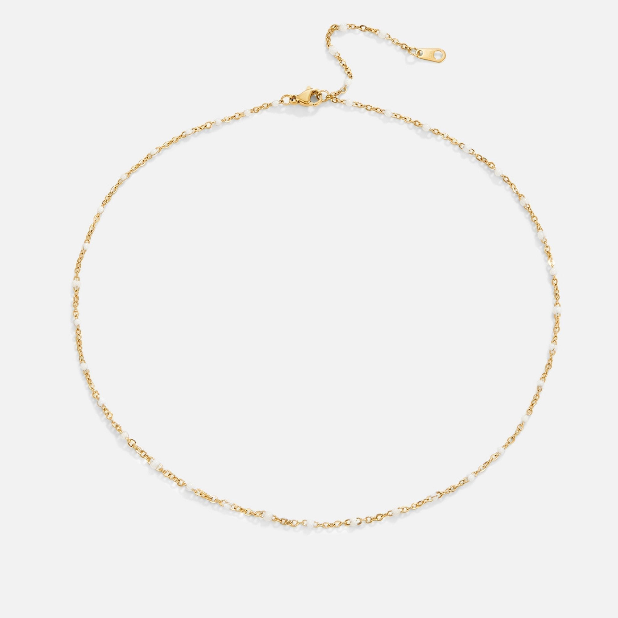 Sabina – Choker dorato delicato con mini perle
