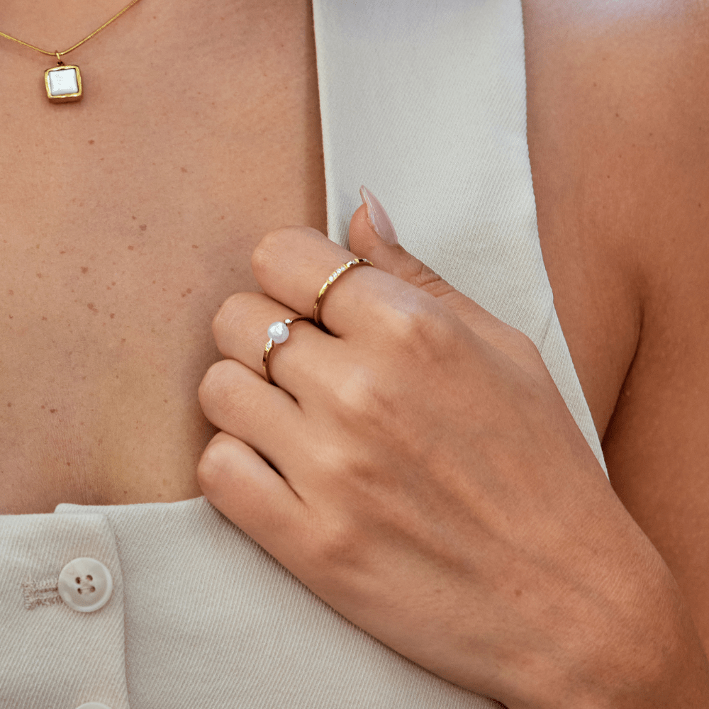 Anello di perle Perla d'acqua dolce