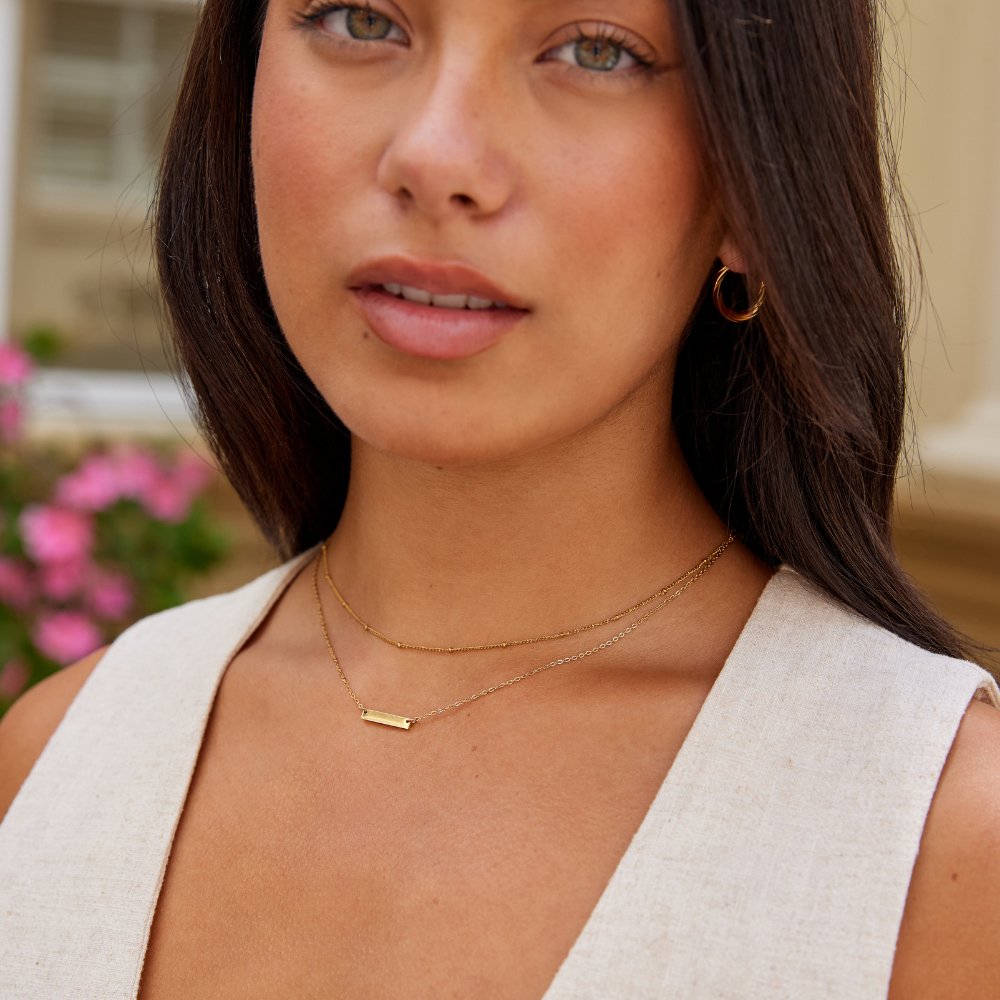 Helena – Collana dorata con piccole maglie