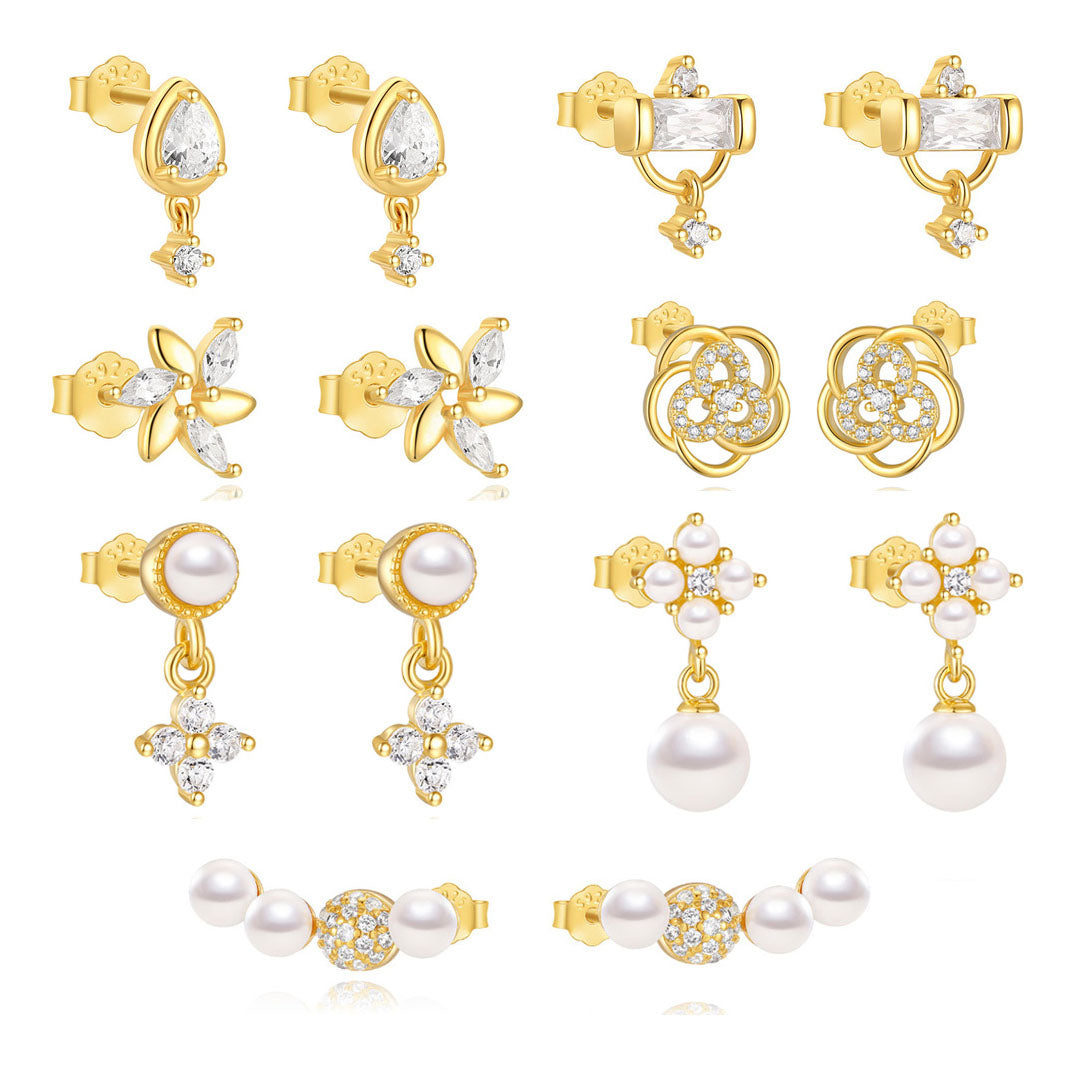 Viktorie – Delicati orecchini in oro con una delicata lucentezza.