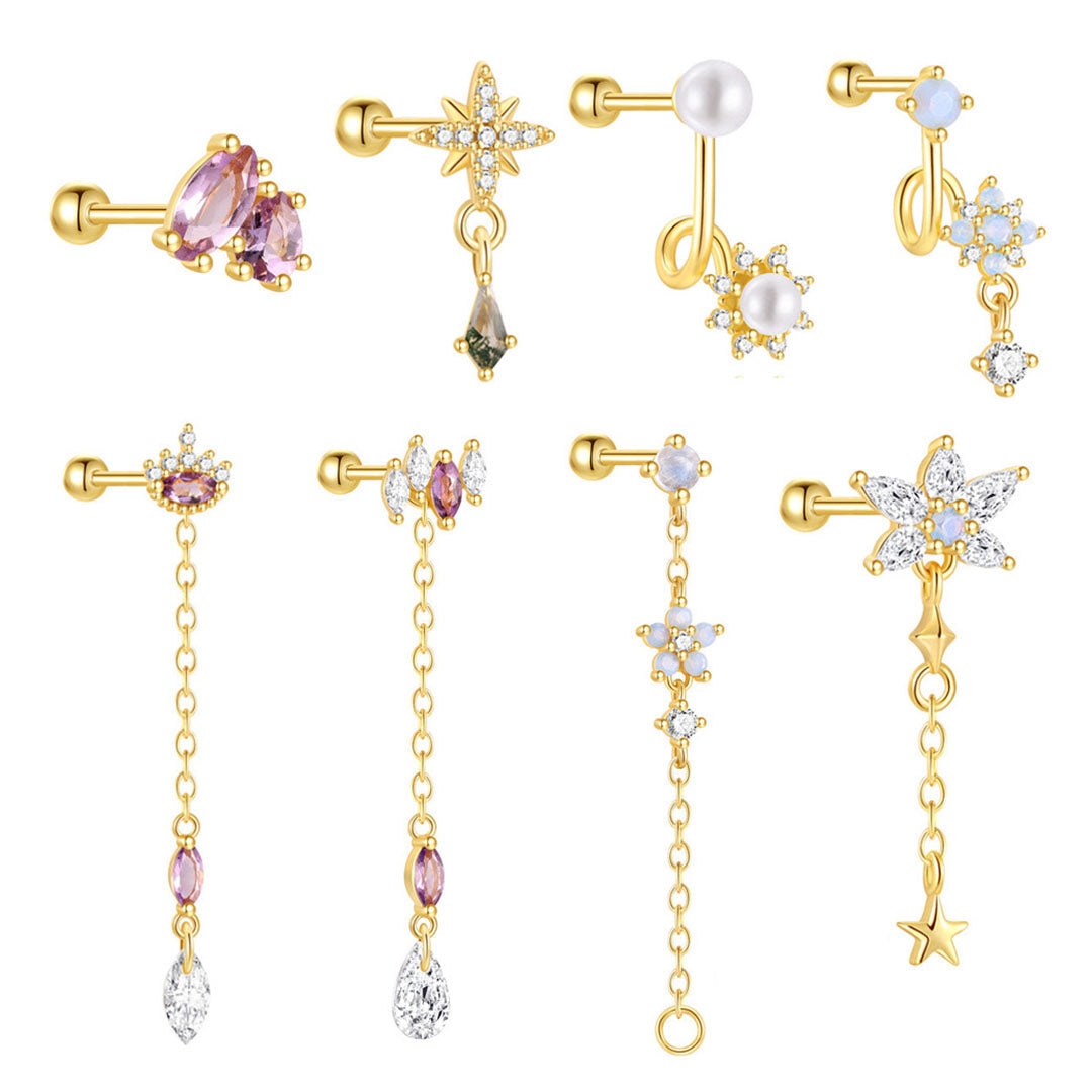 Johana – Orecchini in oro dalla silhouette delicata.