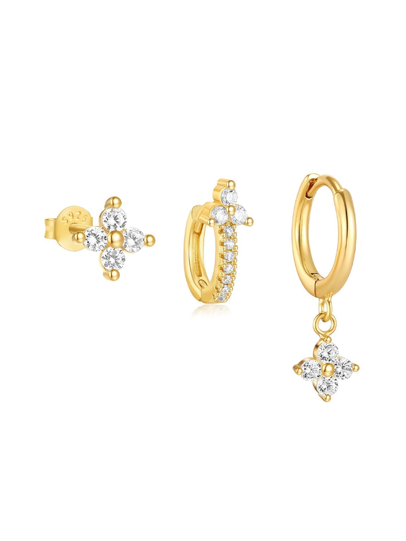 Bianka – Delicati orecchini in oro con riflessi di luce.