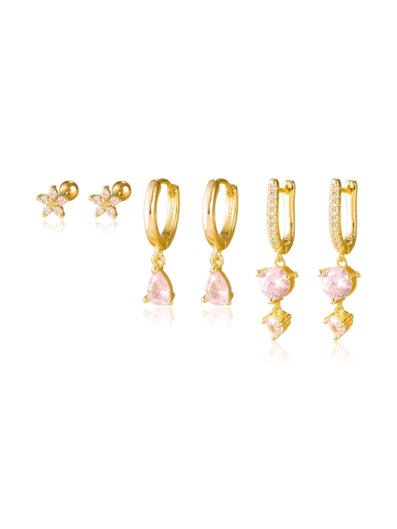 Antonie – Orecchini in oro con superficie lucida.