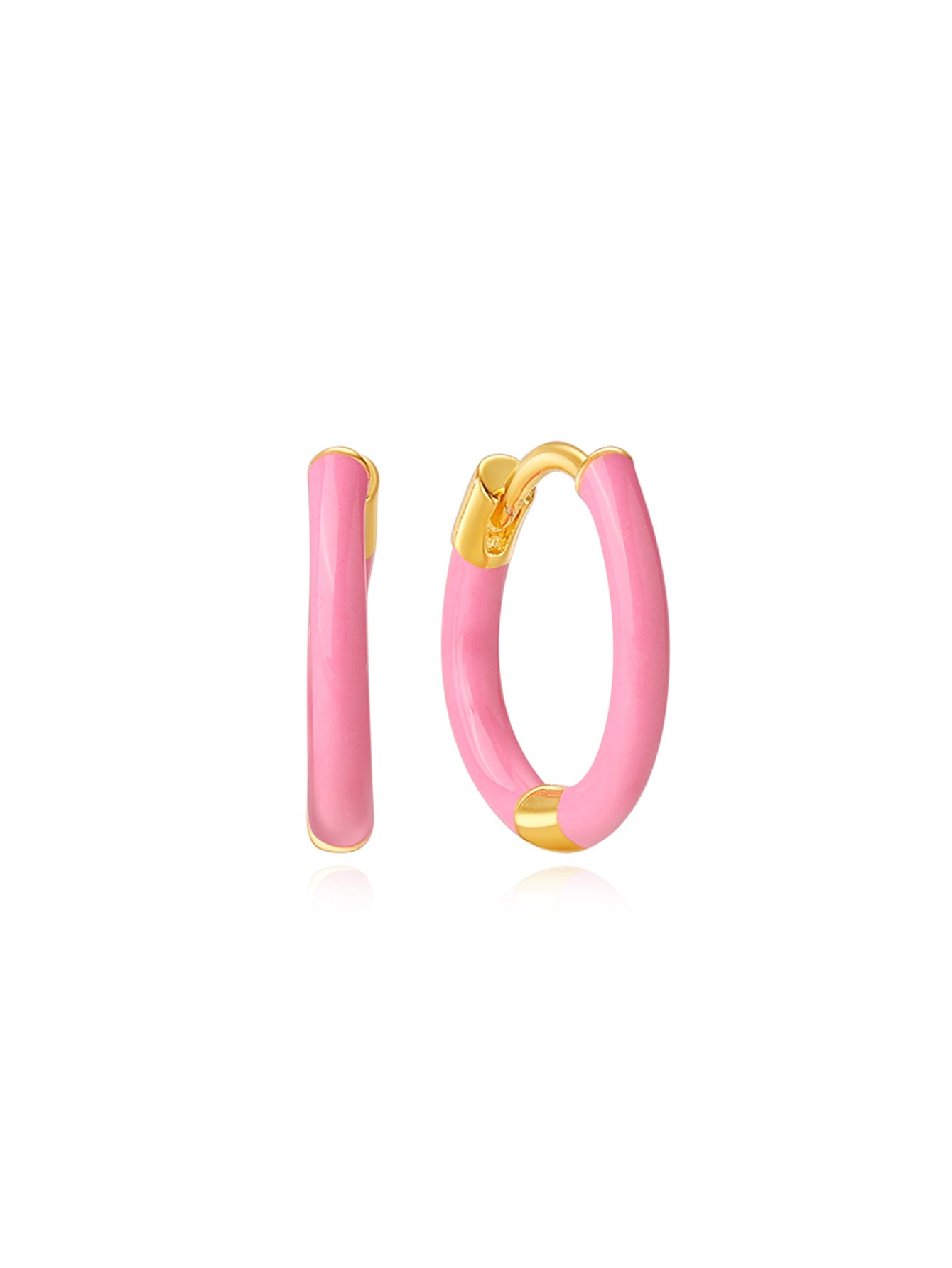 Antonie – Orecchini in oro con superficie lucida.