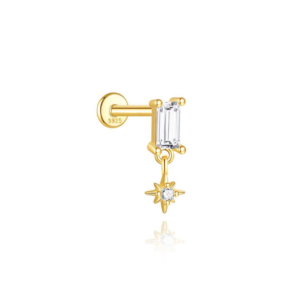 Miriam – Zlaté náušnice s jasnou strukturou.