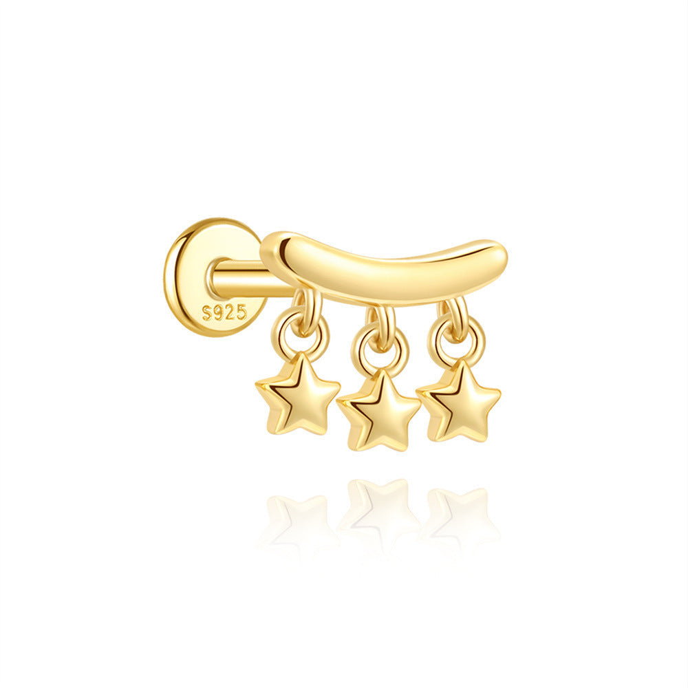 Valentina – Jemné zlaté náušnice s jemným zakřivením.