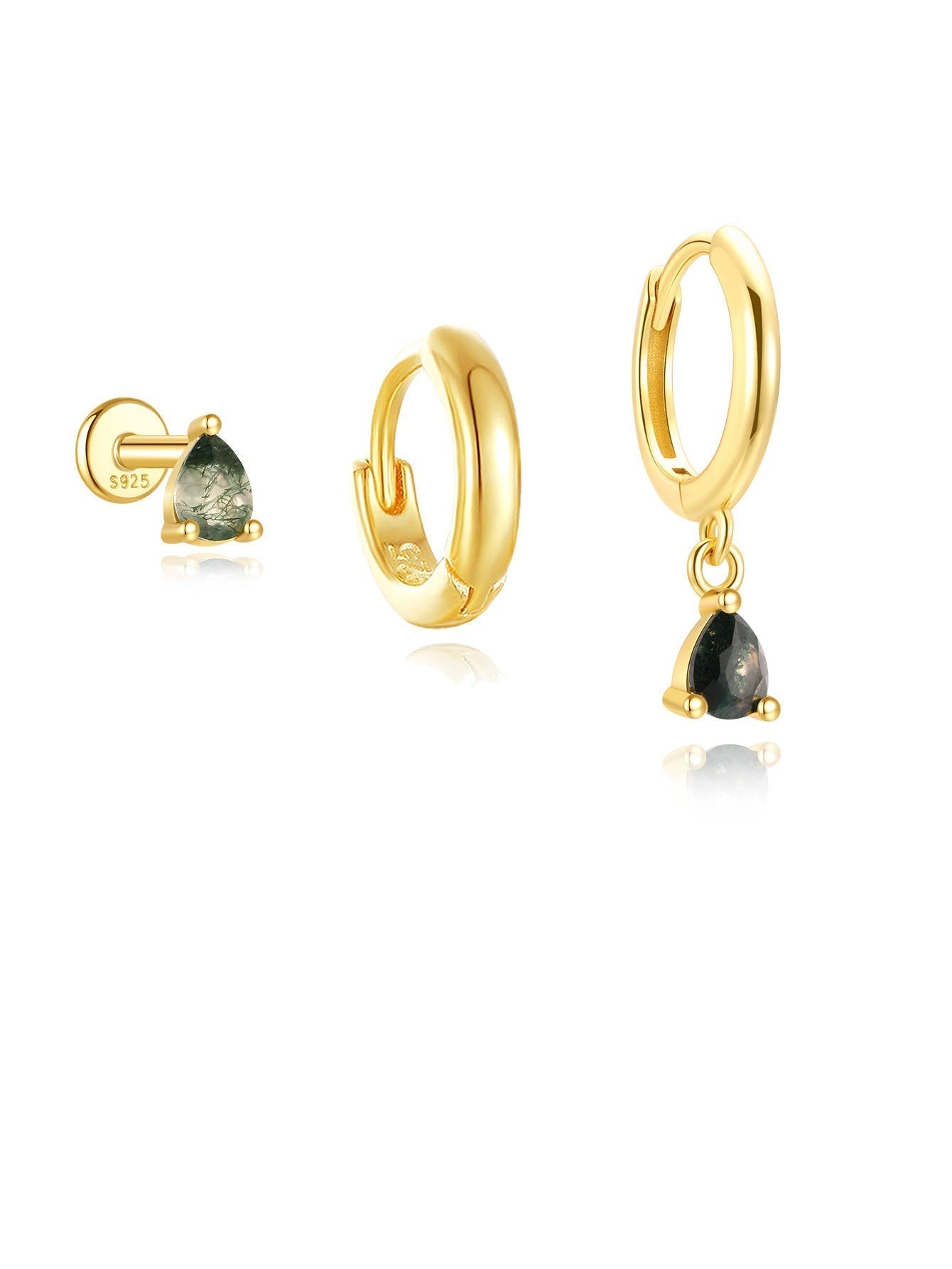 Mona – Orecchini in oro dal design fluido.