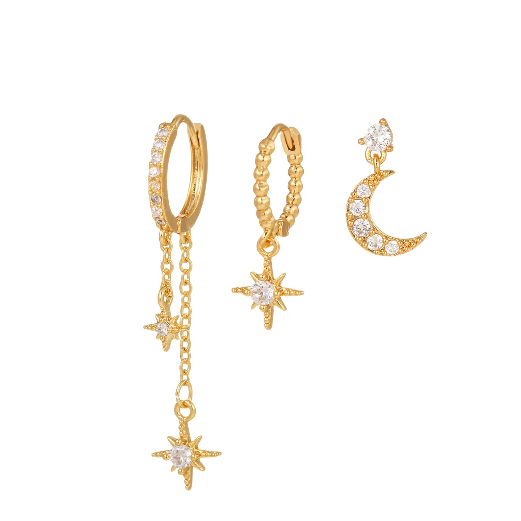 Pavlína – Delicati orecchini in oro dal look moderno.