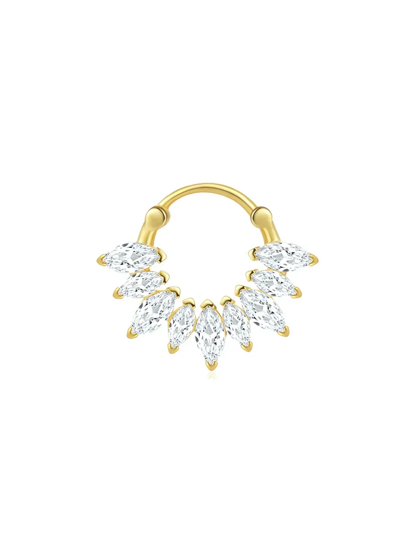 Eva-Marie – Delicati orecchini in oro dalla forma fluida.