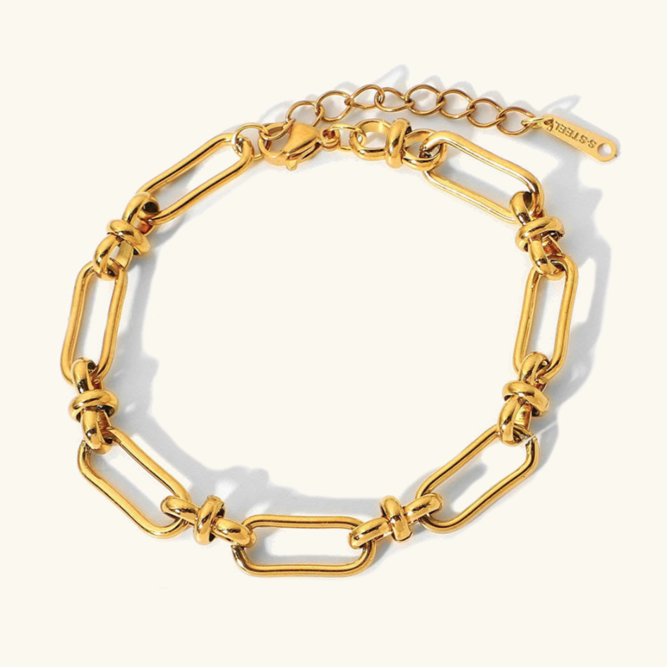 Marisa – Bracciale in oro con una delicata doppia struttura.